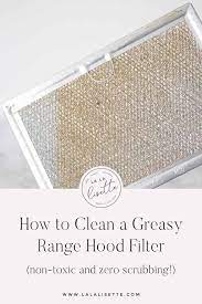how to clean a greasy range hood filter