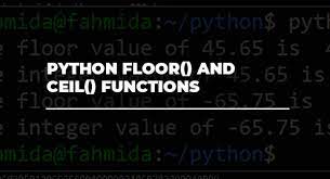 python floor and ceil functions