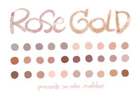 rose gold procreate color palettes
