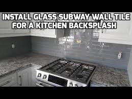 install glass subway wall tile for a
