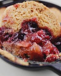 cranberry apple cobbler with biscuits