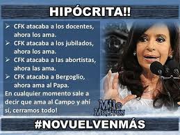 Resultado de imagen para CFK hipocrita