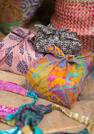 recycled sari gift wrap giftwrap