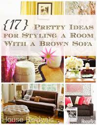 pretty ways to decorate with a brown sofa