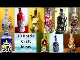 10 Bottle Craft Ideas Upcycling Glass