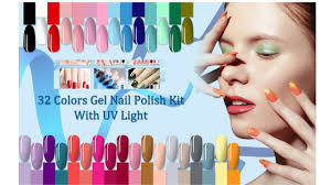 gel nail polish kit with u v light 32