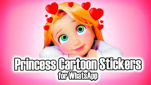 princess cartoon stickers for whatsapp