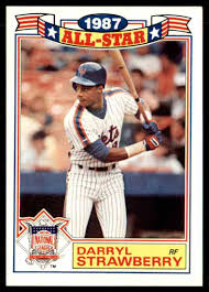 Jumbo cello packs have a similar glossy rookie card. 1988 Topps 1987 All Star Game Commemorative Set Darryl Strawberry 19 On Kronozio