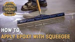 applying epoxy with easy squeegee you