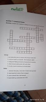 complete the crossword puzzle by