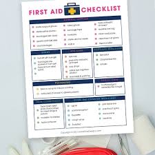 first aid kit checklist for your home