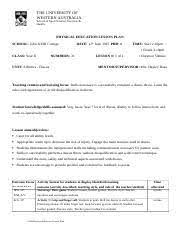 discus year 8 lesson plan doc the