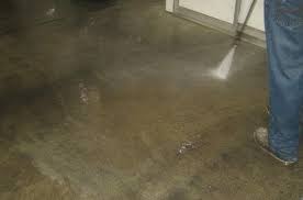 how to clean garage floor concrete