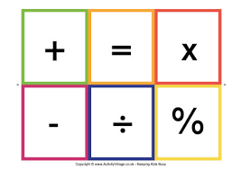11 Best Photos Of Printable Math Signs And Symbols Math