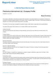 Flextronics International Ltd Company Profile