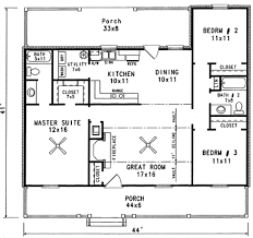 One Story Country Cabin Home Plan