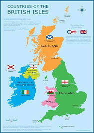 Wisdom Learning Great Britain Map Uk British Isles Childrens Wall Chart A3 30cm X 42cm Educational Childs Poster Art Print Wallchart