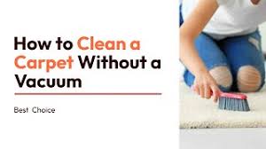 clean a carpet without a vacuum