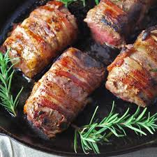 applewood bacon wrapped venison