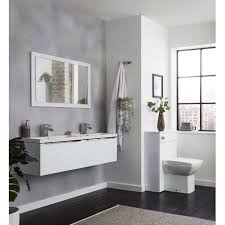 Double Basin Vanity Unit Bathroom Suite