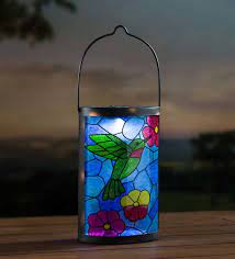 Mosaic Hummingbird Solar Lantern Adds