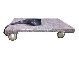 wooden 4 wheel dolly with carpeted top