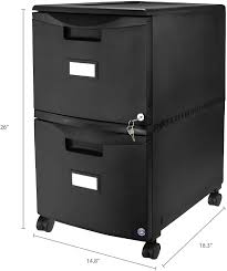 2 drawer mobile file cabinet