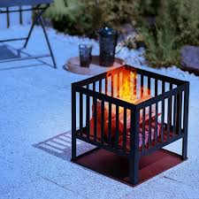 square fire pit bbq grill outdoor