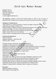 Cover Letter Childcare Resumes Caregiver Jobs Example Of