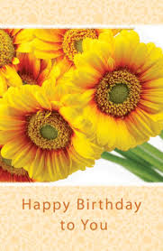 Yellow Flowers Birthday Postcards