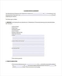 Sample Cleaning Contract Forms 7 Free Documents In Word Pdf
