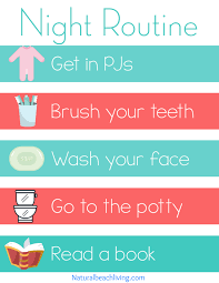 The most common kids night routine material is paper. Home Visual Schedule Printables For Morning And Night Routine Natural Beach Living
