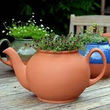 Teapot Planter Terracotta Large