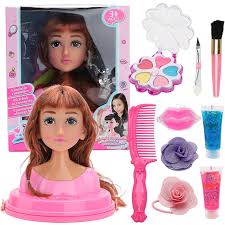 kids dolls styling head makeup comb