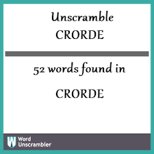 unscramble crorde unscrambled 52