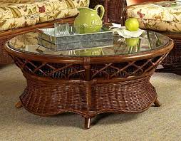 Eastwind Rattan Round Coffee Table With