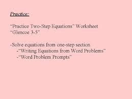 solving twostep equations 7 th grade