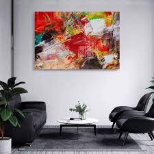 Glass Wall Art Abstract Painting Wall