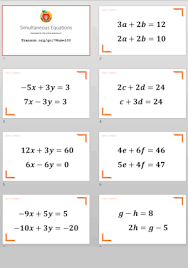 Simultaneous Equations Examples A