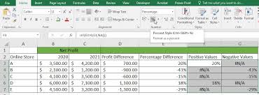 excel chart with positive and negative