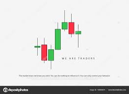 Stock Chart Logotype With Japanese Candles Pattern Stock