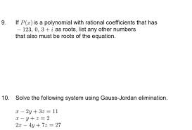 Rational Coefficients Chegg