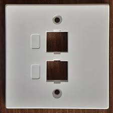 White Plates Square Dual Face Plate For