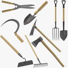 Garden Hand Tools Collection 3d Model