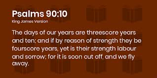 Bible Verses About Three Scores And Ten - King James Version (KJV)