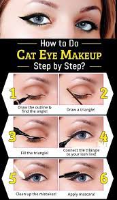 how to do cat eye makeup step by step