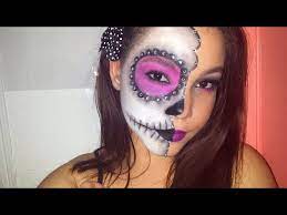 halloween makeup tutorial half face