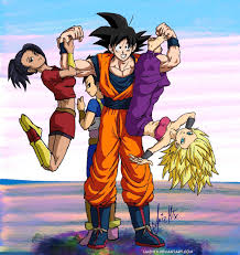 Crimson sought to fully master his body by killing numerous incarnations of goku, and he also planned to complete zero mortals plan by wiping out mortals across every reality. Oc Goku Hanging Out With Universe 6 Saiyajins Caulifla Cabba Or Kyabe And Kale Dbz