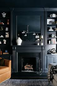 Black Built In Fireplace Cabinets