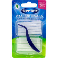 Break off a tiny bit of wax from the container. Dentek Clear Mint Wax For Braces 2 Ct Walmart Com Walmart Com
